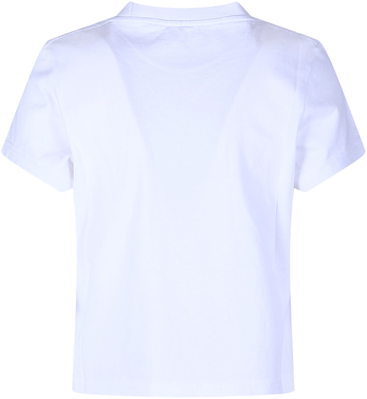 Alexander Wang Logo Print Shrunken T-shirt White Wit