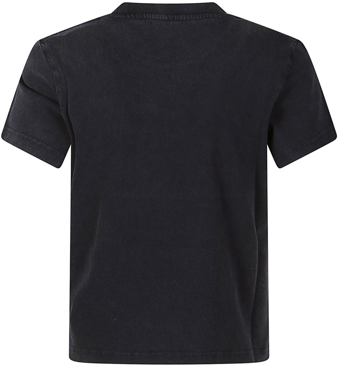 Alexander Wang Logo Print Shrunken T-shirt Black Zwart