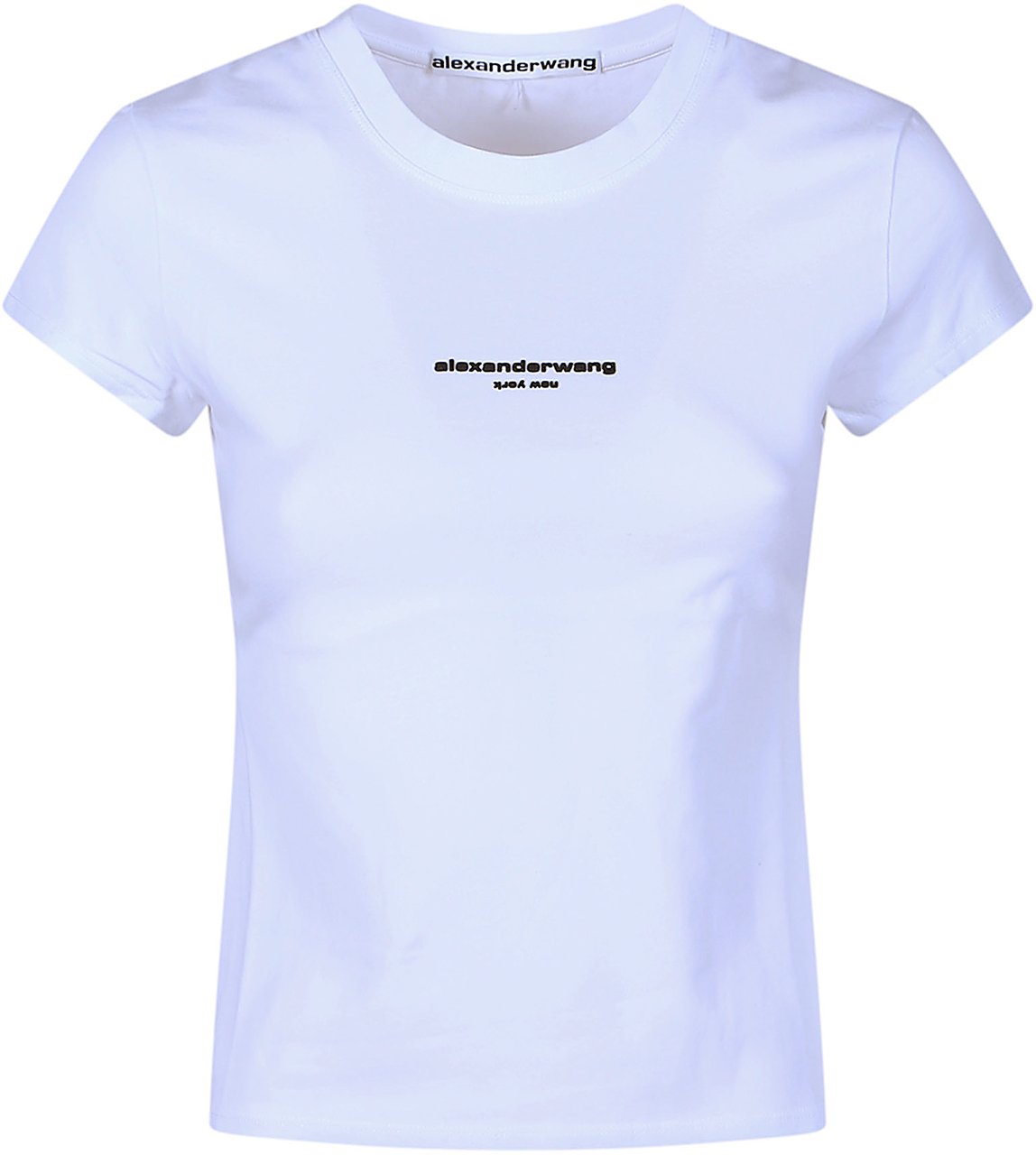 Alexander Wang Logo Print Fitted T-shirt White Wit
