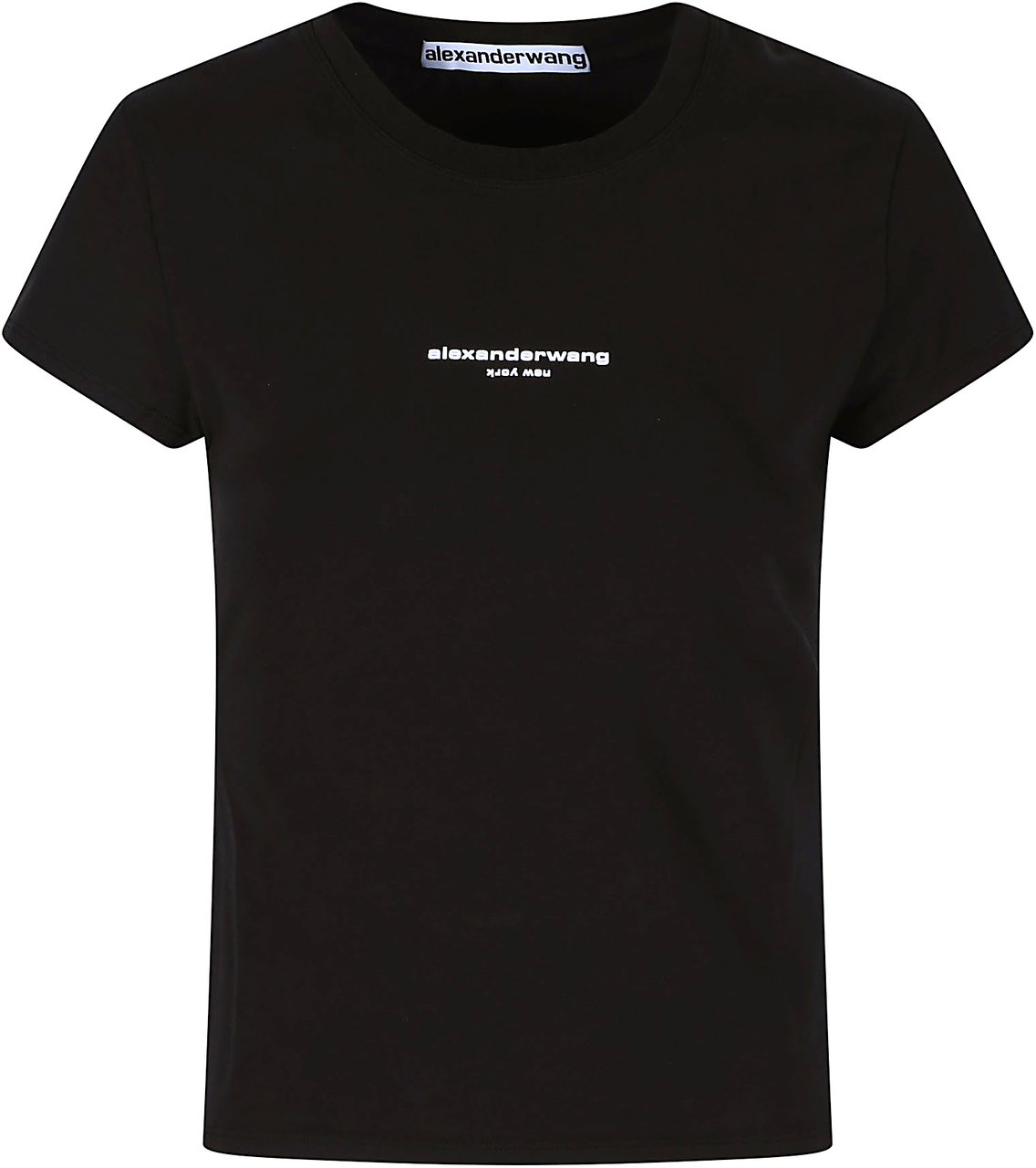 Alexander Wang Logo Print Fitted T-shirt Black Zwart