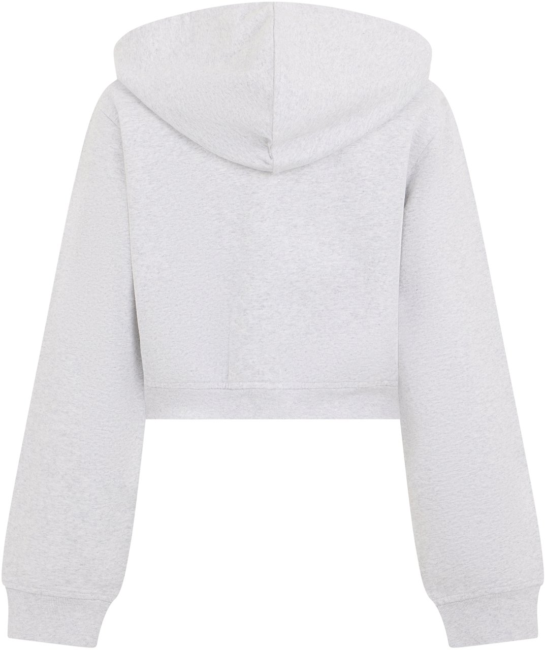 Alexander Wang Crop hoodie with zip Lichtgrijs