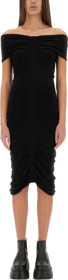Alexander Wang Off Shoulder Dress Zwart
