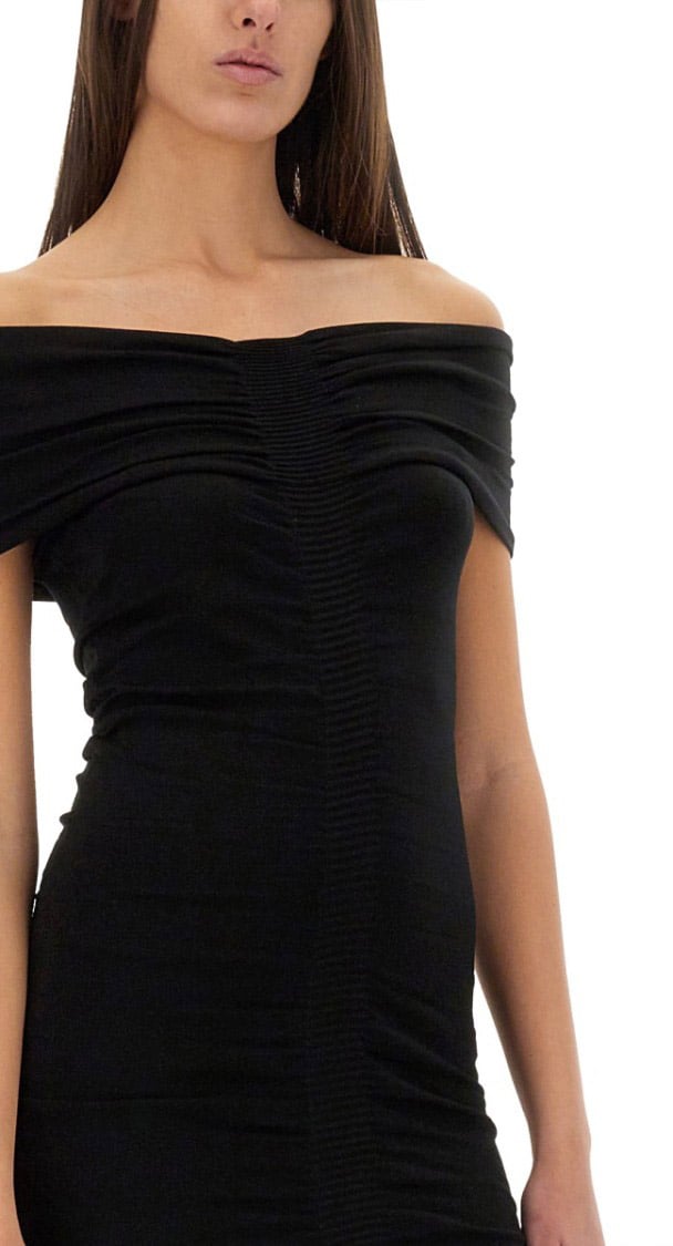 Alexander Wang Off Shoulder Dress Zwart
