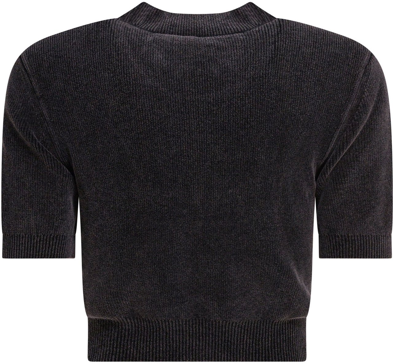 Alexander Wang Cropped crew neck t-shirt Zwart