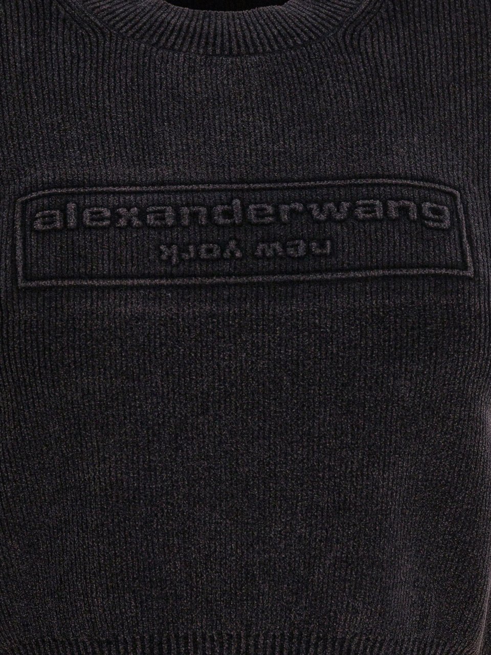 Alexander Wang Cropped crew neck t-shirt Zwart