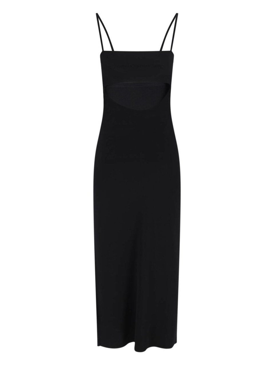 Alexander Wang Logo Midi Dress – Black Zwart