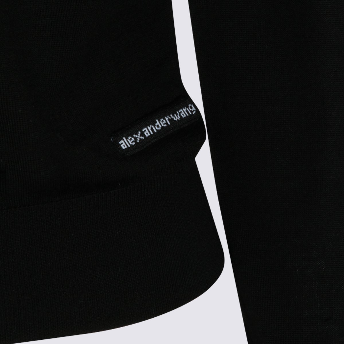 Alexander Wang Fitted Cardigan Sweater With Deep V-Neckline And Button-Down Front Zwart