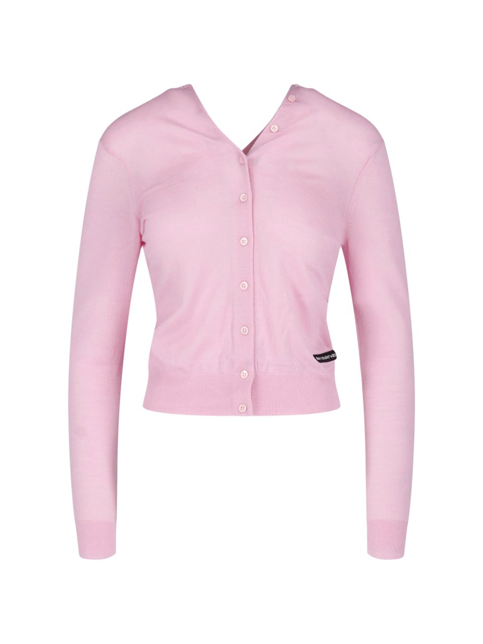 Alexander Wang Pink Wool Button Cardigan Roze