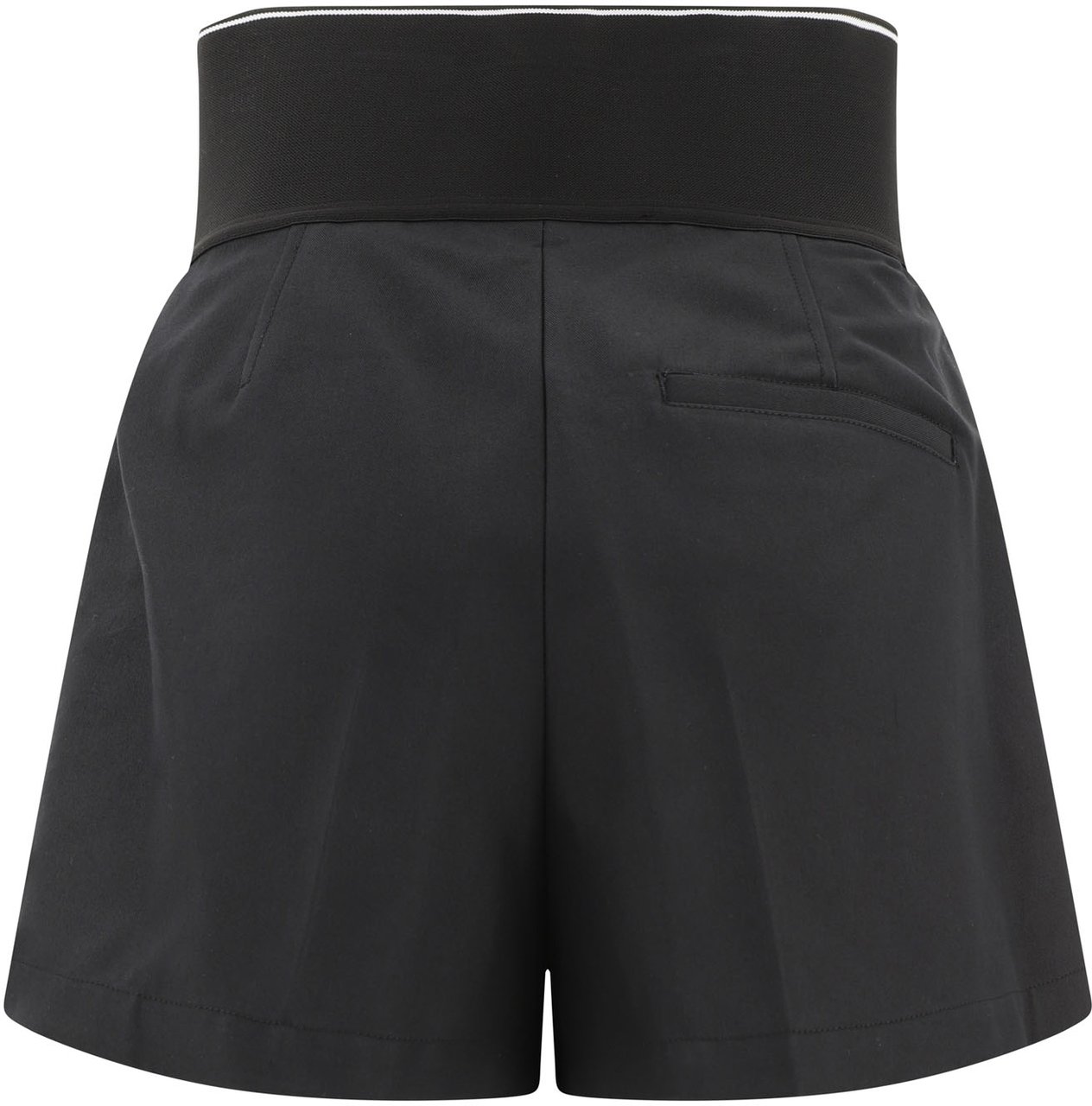 Alexander Wang SAFARI SHORT WITH EXPOSED ZIPPER AND LOGO ELASTIC Zwart