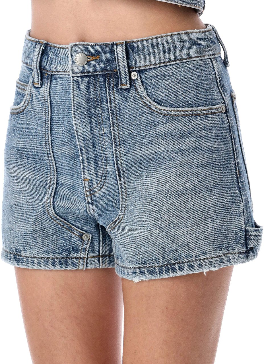Alexander Wang High Waisted Carpented Short Crystal Blue Blauw