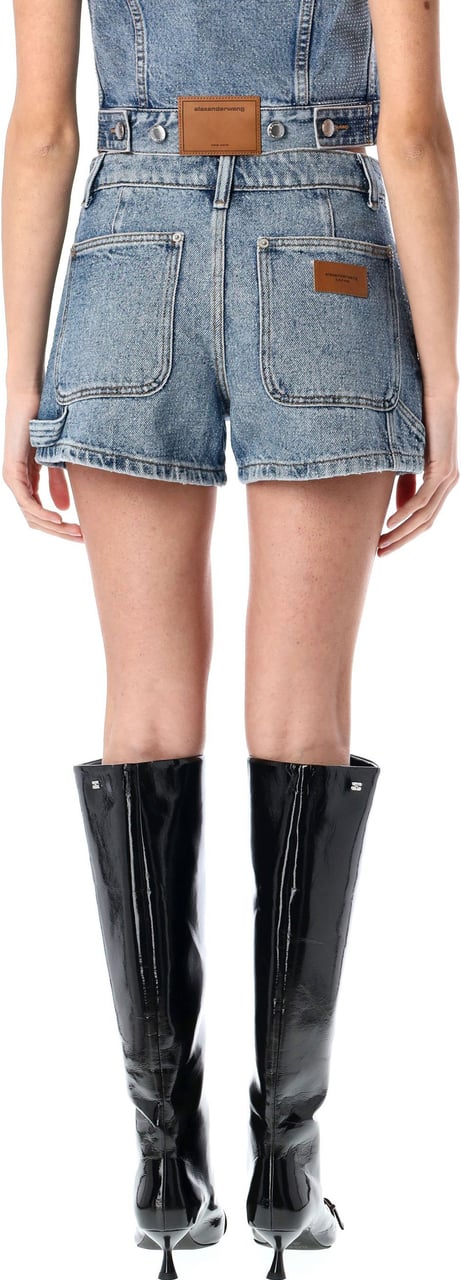 Alexander Wang High Waisted Carpented Short Crystal Blue Blauw