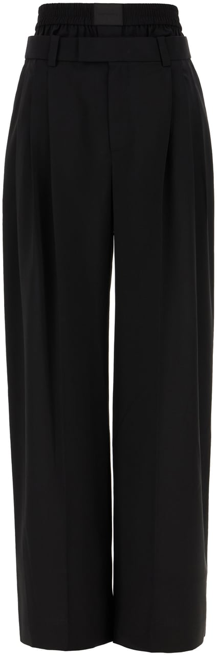 Alexander Wang Alexander Wang Black stretch wool blend pants Zwart