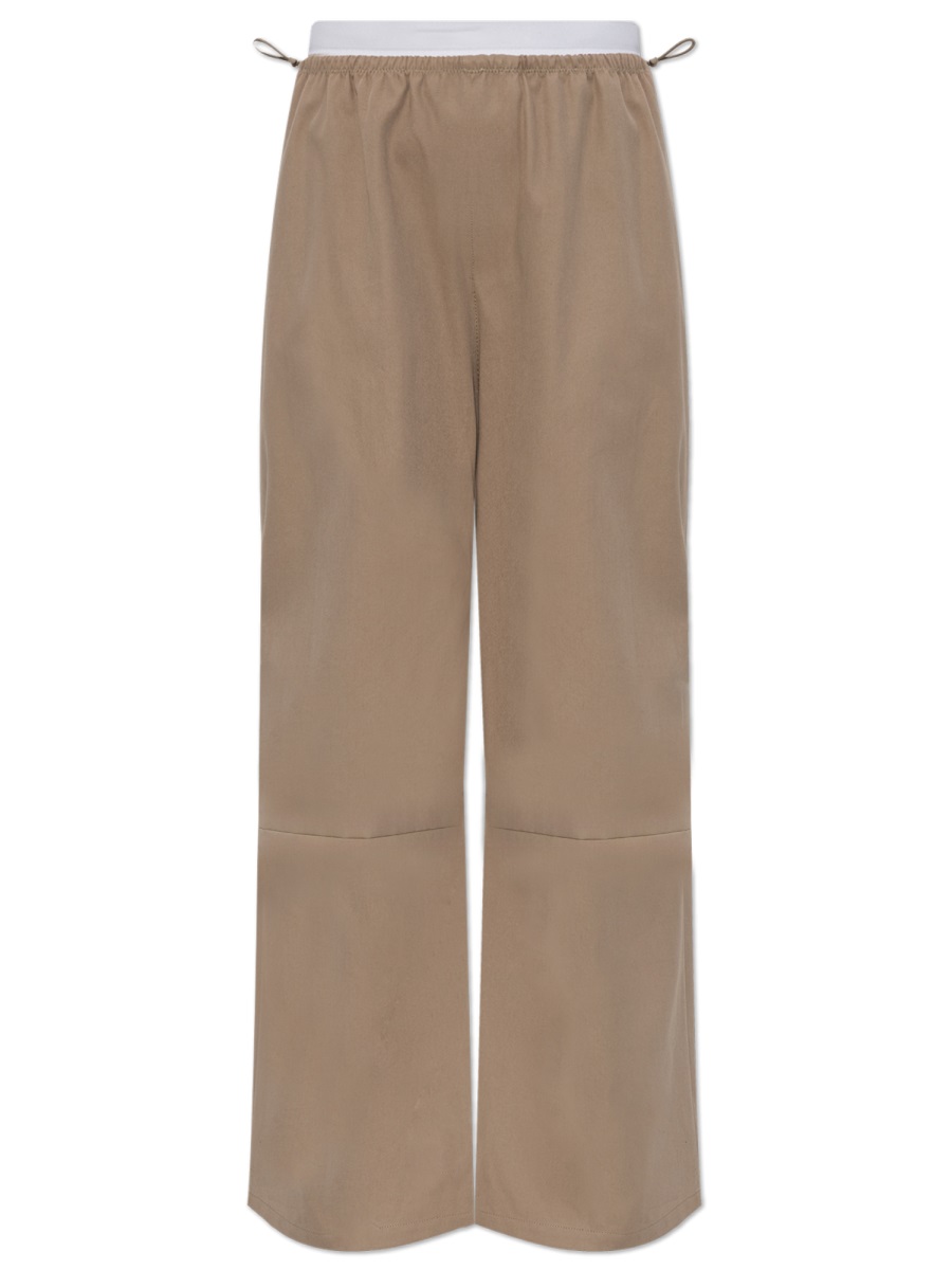 Alexander Wang Double Layer Cotton Wide-Leg Pants Bruin