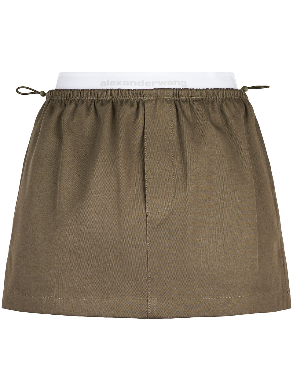 Alexander Wang Mid-Rise Mini Olive Green Skirt Grijs