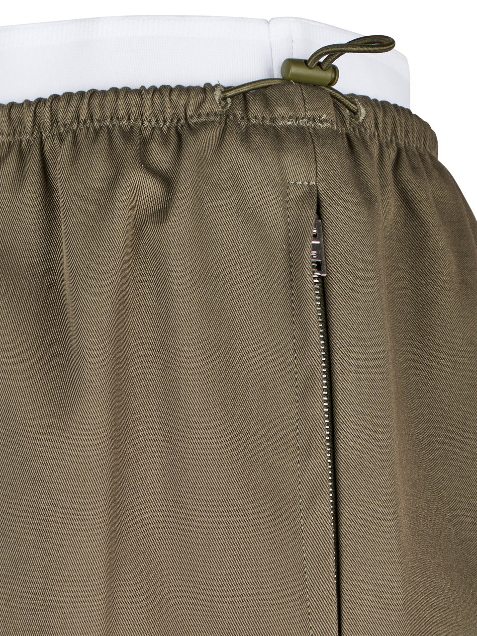 Alexander Wang Mid-Rise Mini Olive Green Skirt Grijs