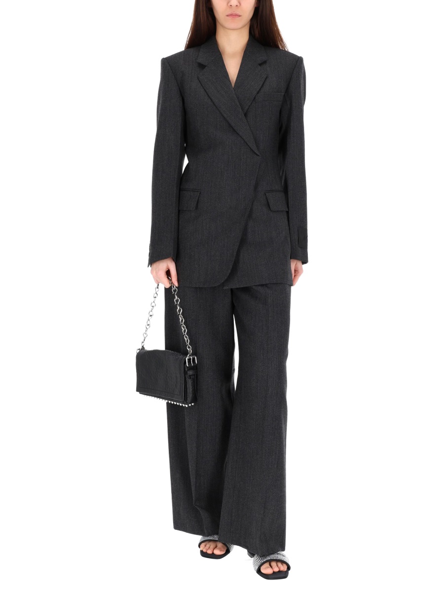 Alexander Wang Fitted Structured Silhouette Mini Blazer Dress Zwart