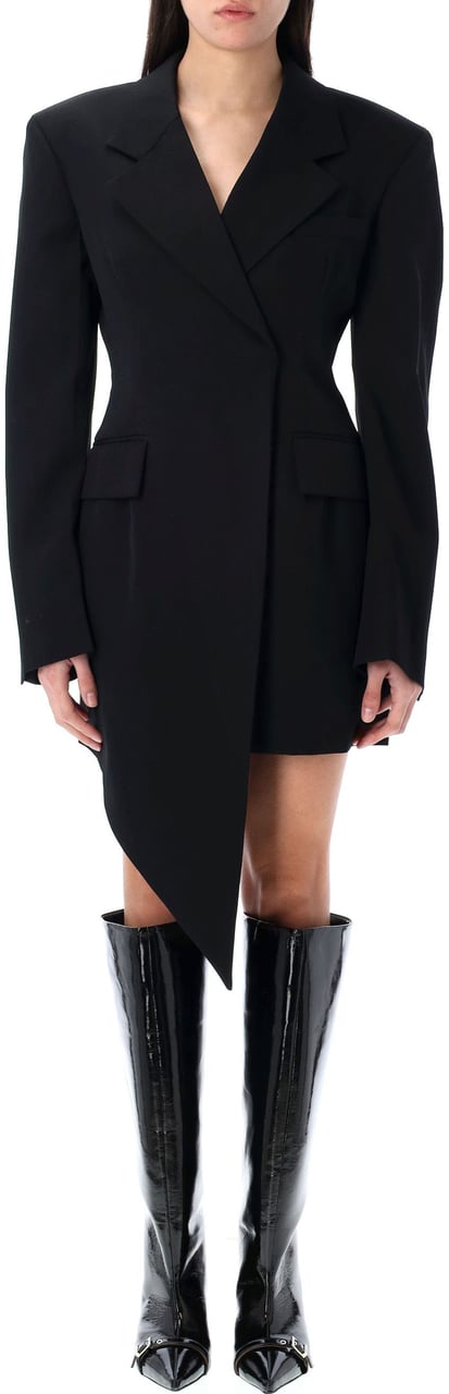 Alexander Wang Asymmetric blazer minidress Zwart