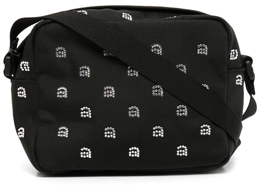 Alexander Wang Wangsport Crystal Logo Camera Bag Zwart