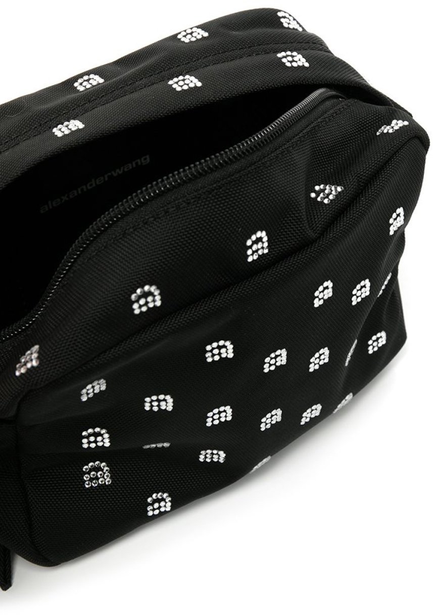 Alexander Wang Wangsport Crystal Logo Camera Bag Zwart