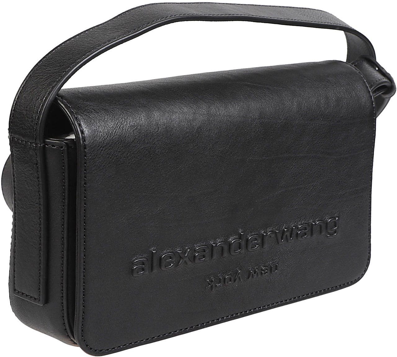 Alexander Wang Punch Flap Crossbody Bag Black Zwart
