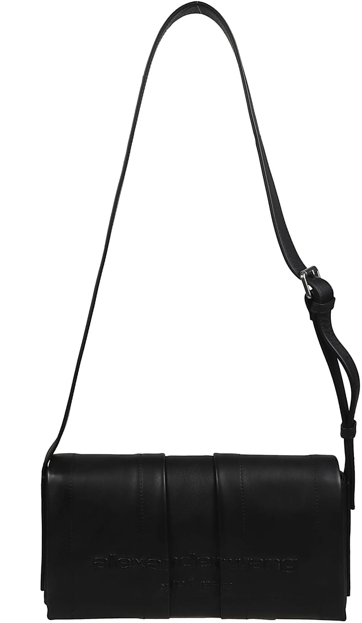Alexander Wang Pack Medium Flap Crossbody Bag Black Zwart