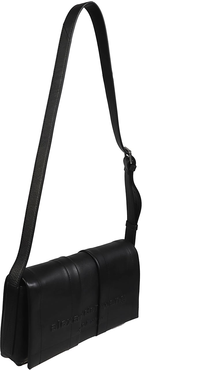Alexander Wang Pack Medium Flap Crossbody Bag Black Zwart