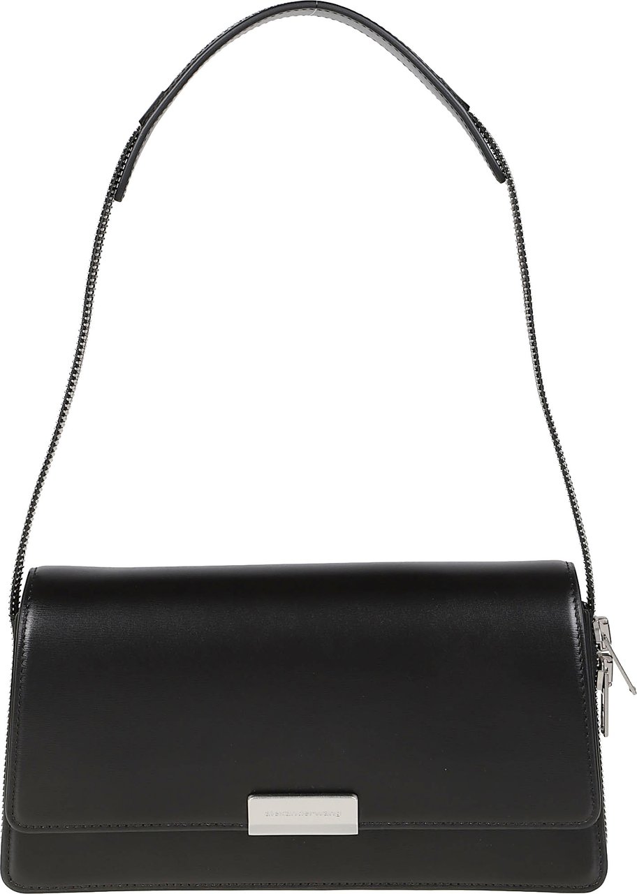 Alexander Wang Siren Medium Flap Bag Black Zwart