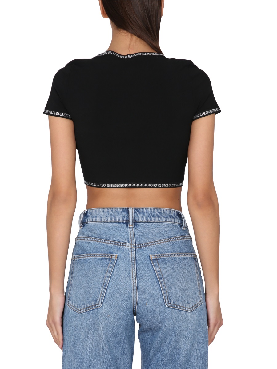 Alexander Wang BRIGHT LOGO TOP Zwart