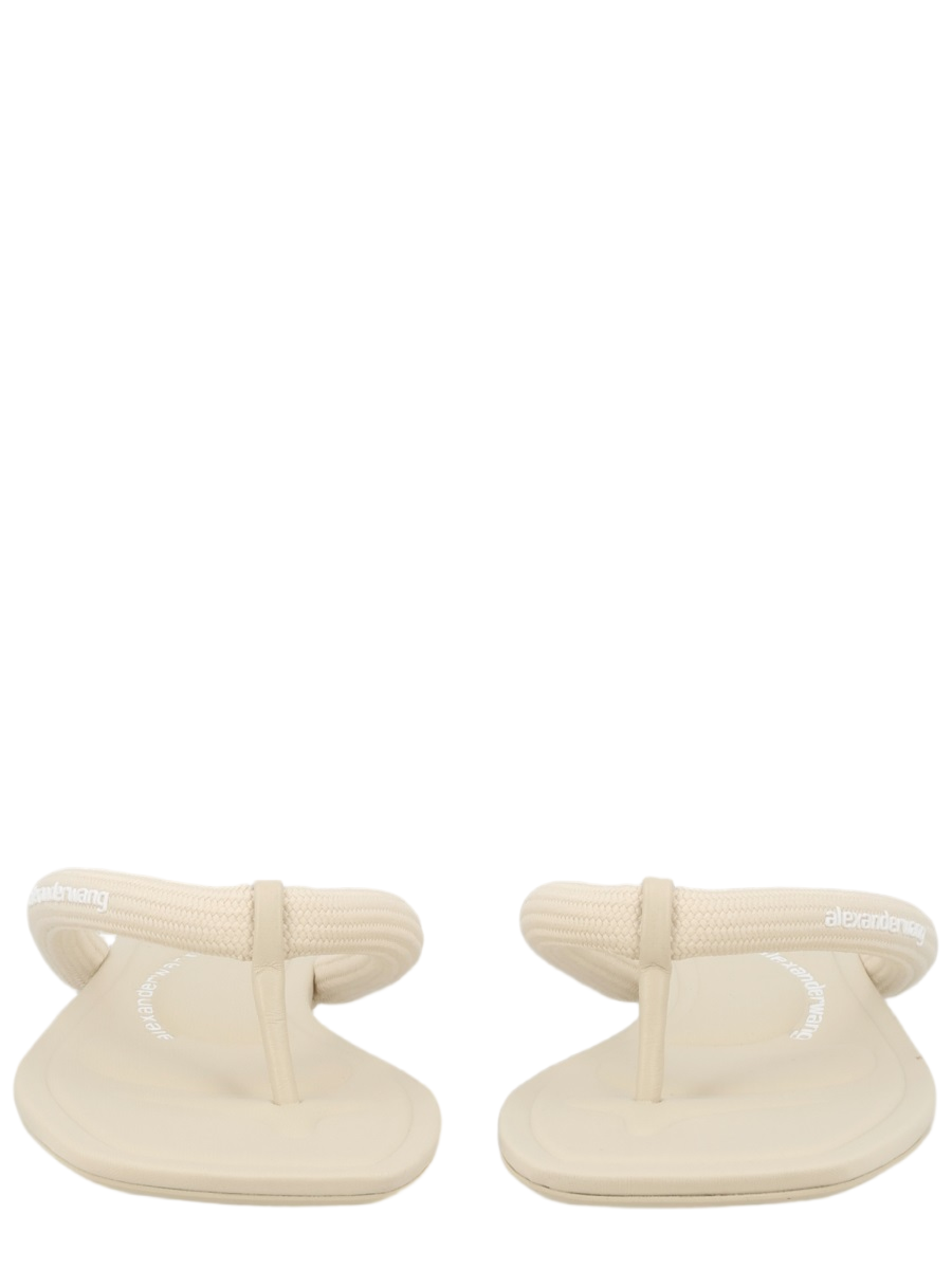 Alexander Wang Jenna Tubular Polyester Thong Sandals Neutraal