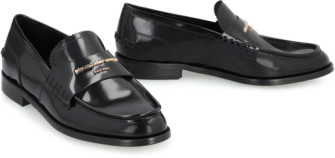 Alexander Wang Carter patent leather loafers Zwart