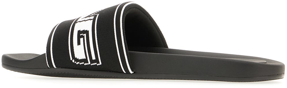 Alexander Wang Alexander Wang Black rubber slippers Zwart