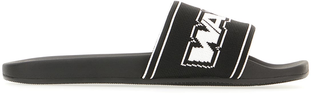 Alexander Wang Alexander Wang Black rubber slippers Zwart