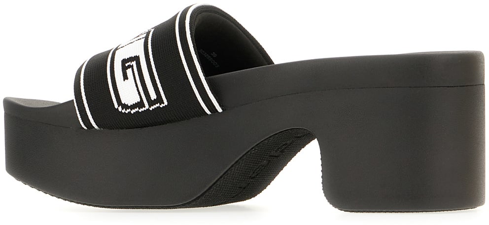 Alexander Wang Alexander Wang Black rubber slippers Zwart
