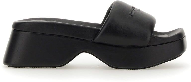 Alexander Wang SANDAL WITH LOGO Zwart