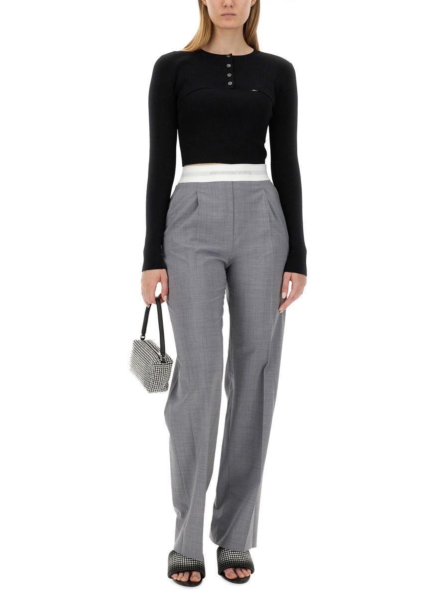 Alexander Wang CROPPED SWEATER Zwart