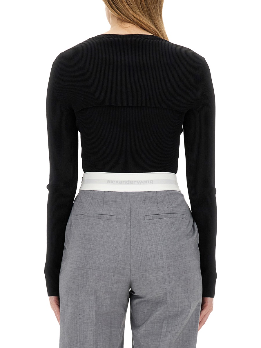 Alexander Wang CROPPED SWEATER Zwart