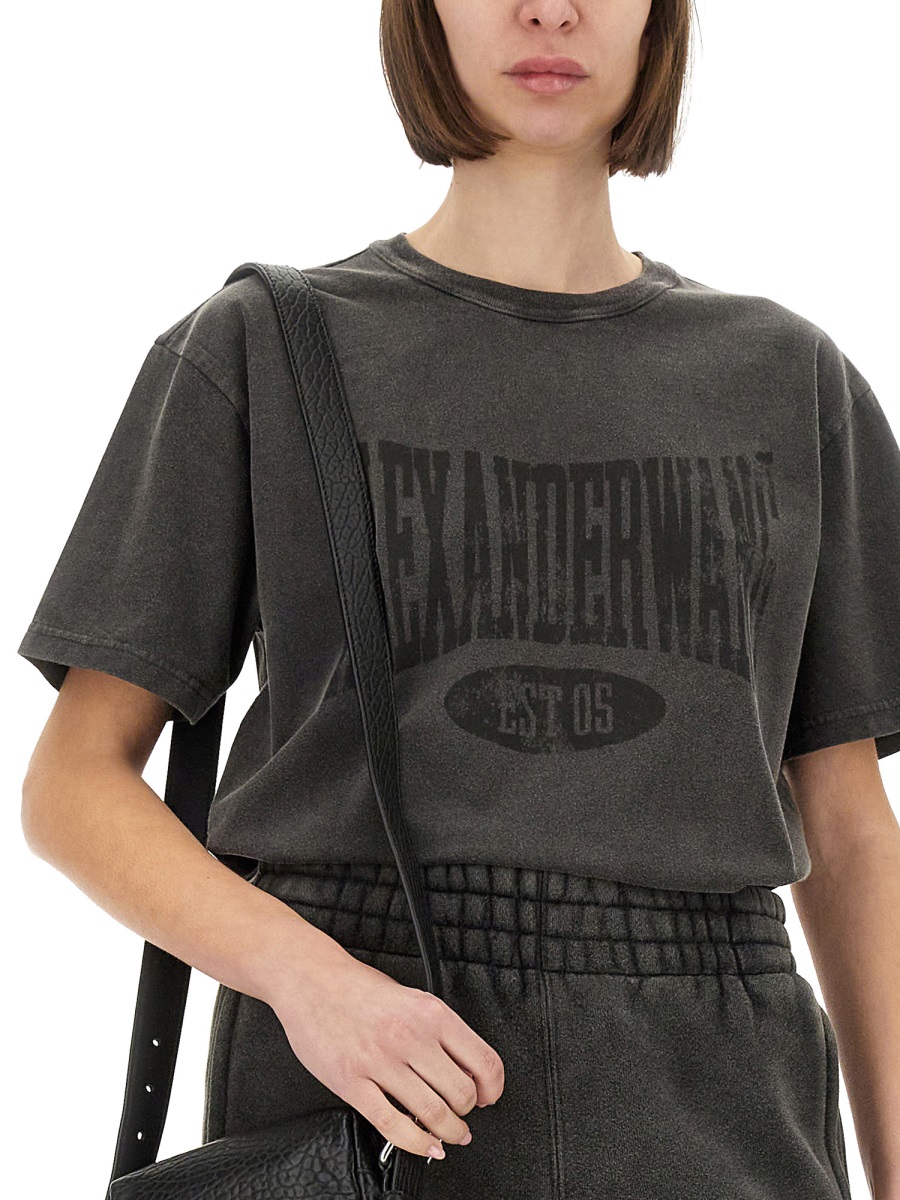 Alexander Wang LOGO PRINT T-SHIRT Zwart