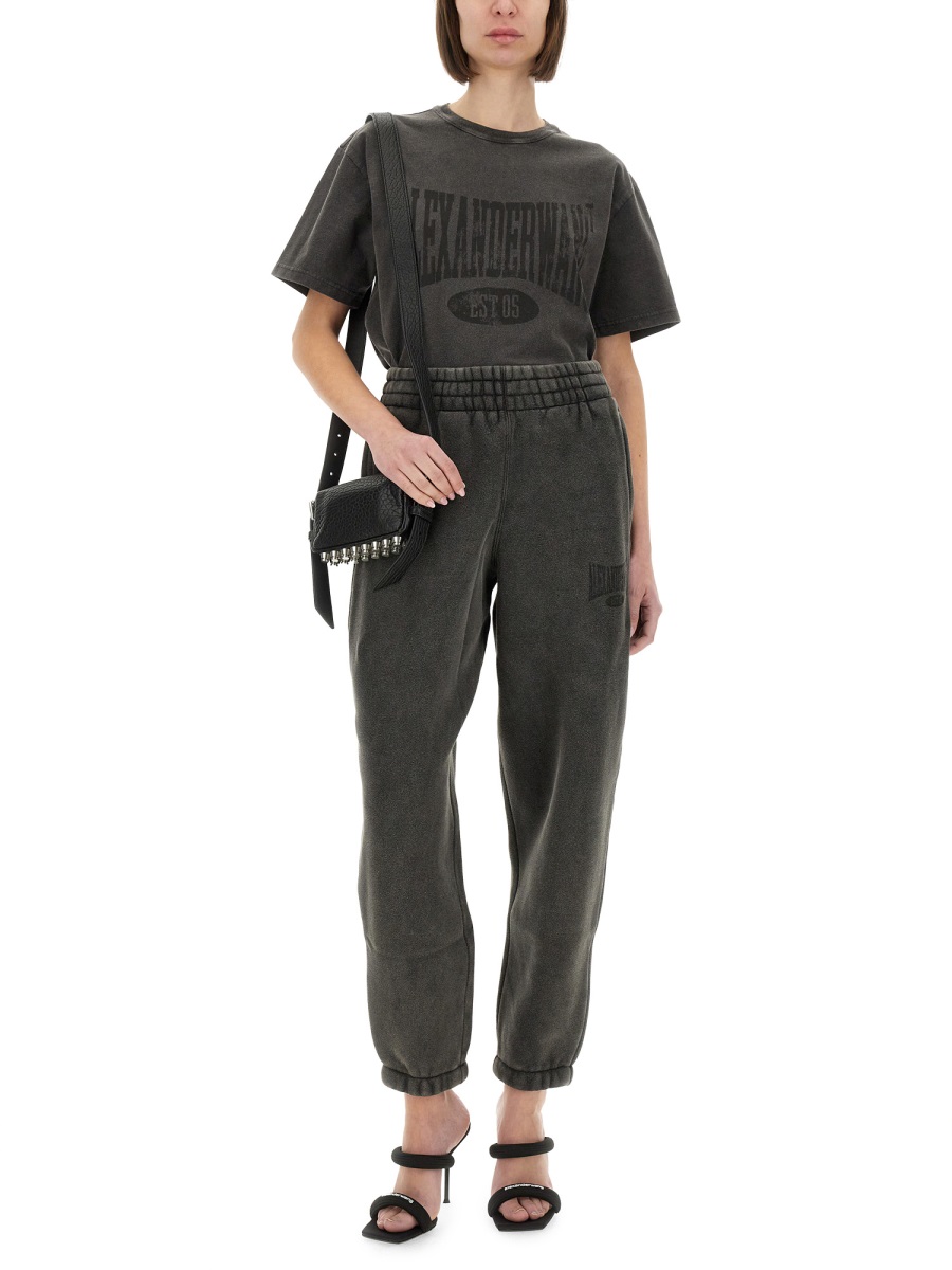 Alexander Wang LOGO PRINT T-SHIRT Zwart