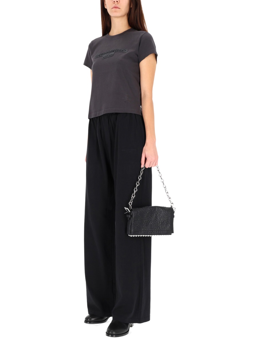 Alexander Wang EMBOSSED LOGO T-SHIRT Zwart