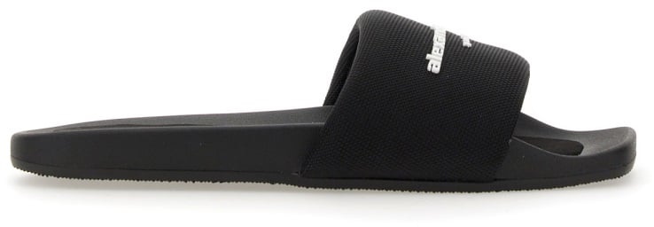 Alexander Wang SANDALO "AW" IN NYLON Zwart