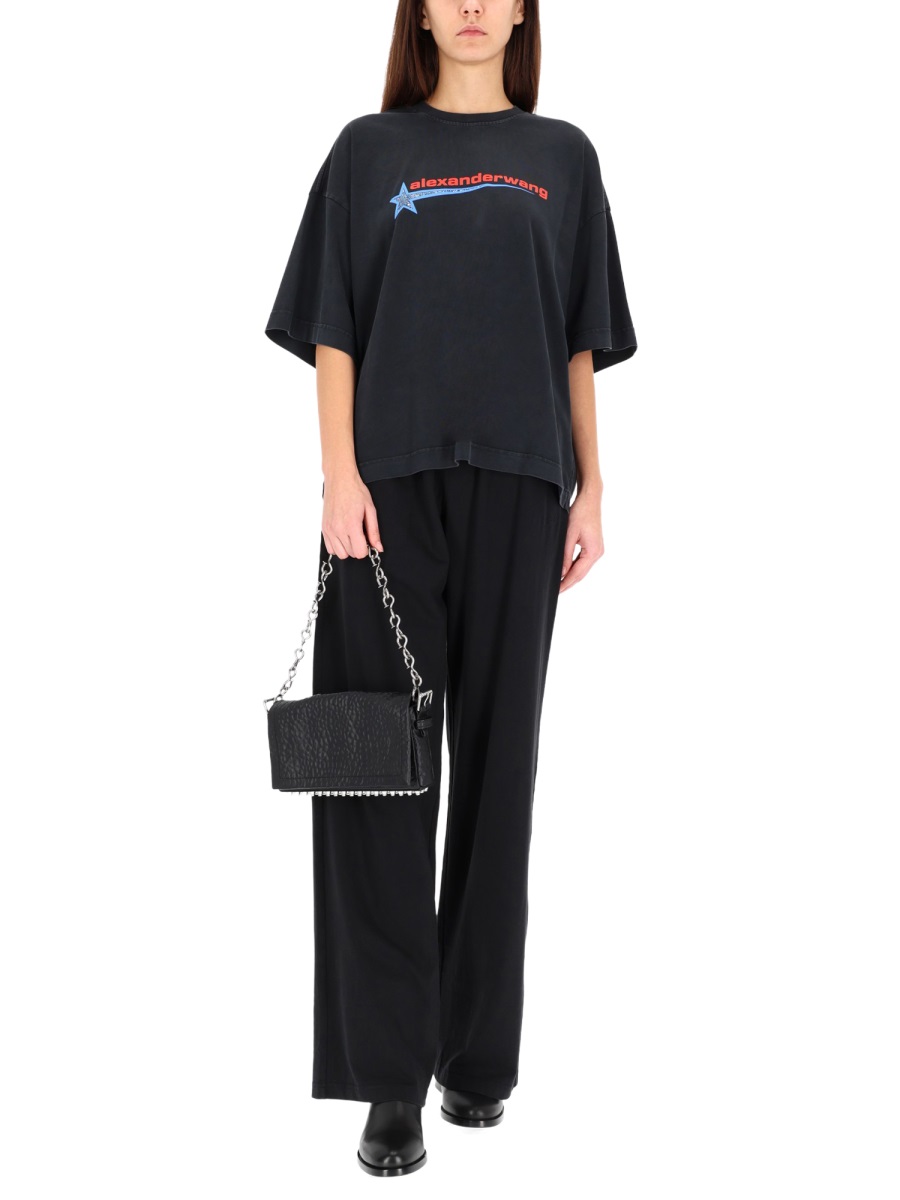 Alexander Wang T-SHIRT WITH LOGO Zwart