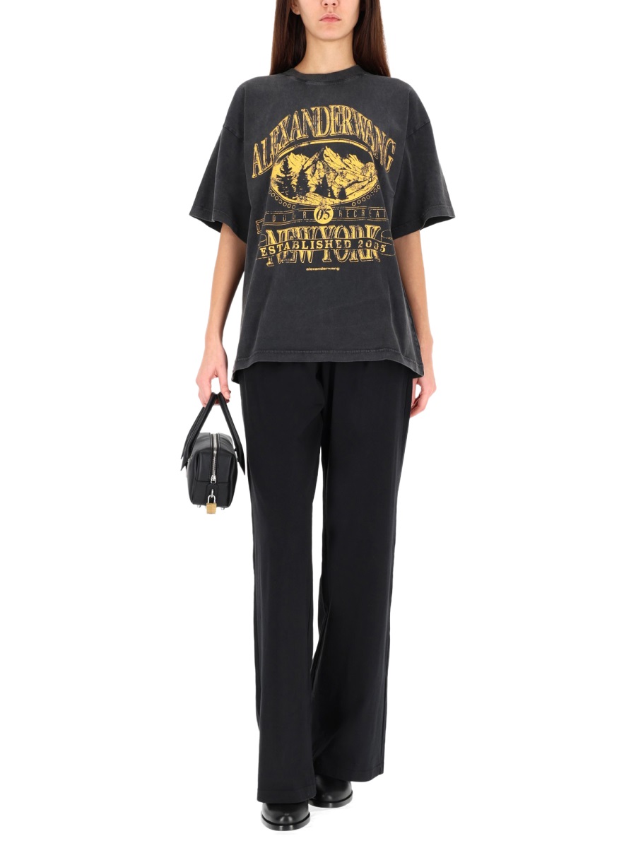 Alexander Wang T-SHIRT WITH PRINT Zwart