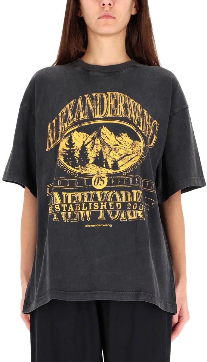 Alexander Wang T-SHIRT WITH PRINT Zwart
