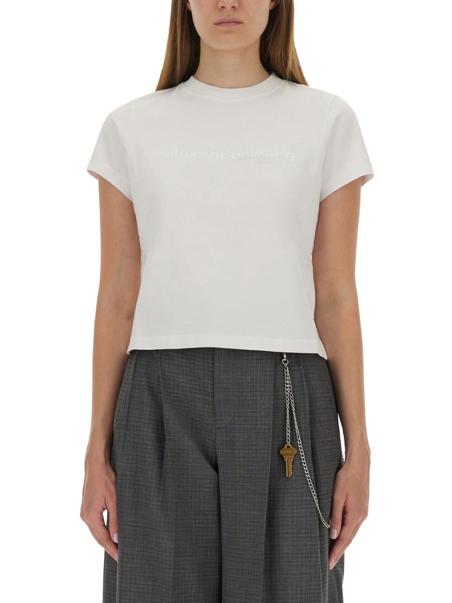 Alexander Wang T-SHIRT WITH LOGO Wit