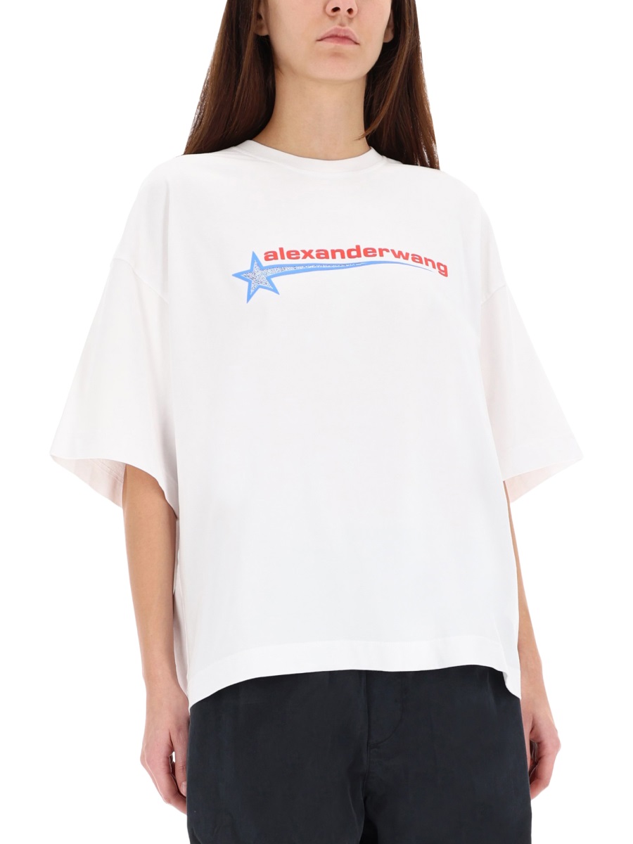 Alexander Wang T-SHIRT WITH LOGO Zwart