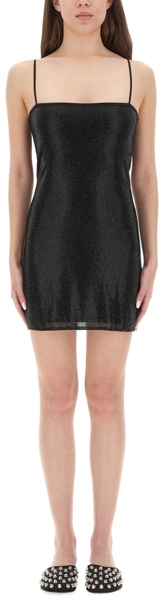 Alexander Wang MINI DRESS WITH CRYSTALS Zwart
