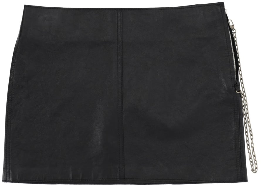 Alexander Wang LEATHER MINISKIRT Zwart