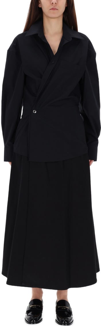 Alexander Wang LONG WRAP DRESS Zwart