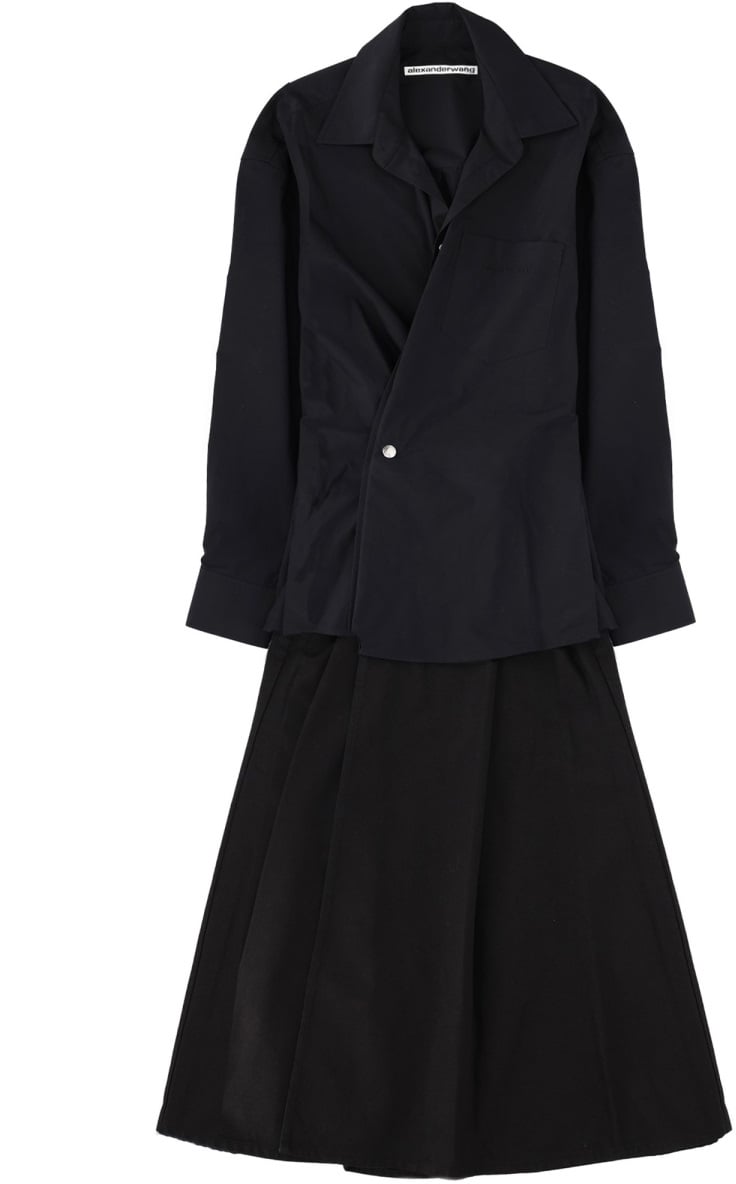 Alexander Wang LONG WRAP DRESS Zwart