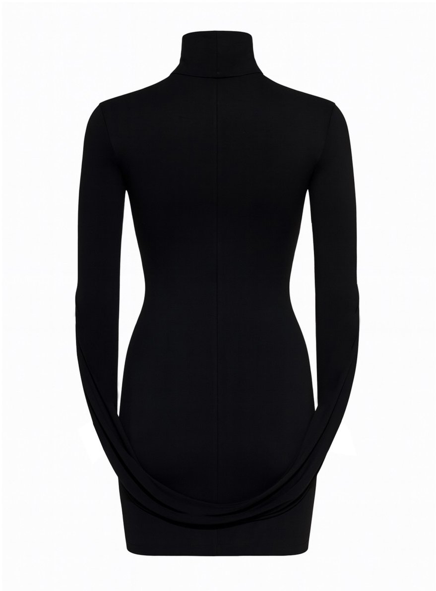 Alexander Wang MINI DRAPED DRESS Zwart